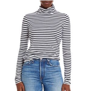 Rag&Bone Gaia Striped Turtleneck Top
